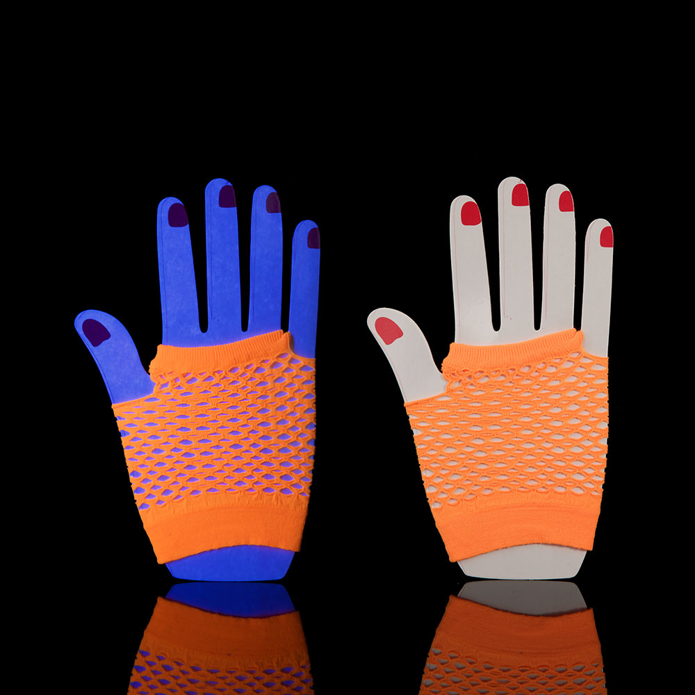 Short UV Neon Gloves